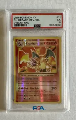 Charizard Reverse Holo 2016 Pokemon XY Card Evolutions 11/108 PSA 5 🔥 - Image 1