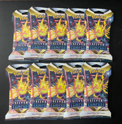 Pokemon TCG Sword & Shield Silver Tempest Factory Sealed Booster 10 Pack Lot #8 - Image 1