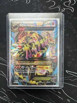 Pokemon Primal Groudon TCG EX Primal Clash Holo Full Art Ultra Rare Card 151/160 - Image 1