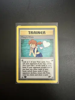 Pokemon TCG Misty's Wish 1st Edition Gym Challenge Regular Rare - Image 1
