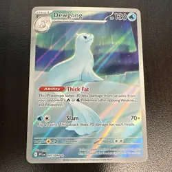 Pokemon TCG Dewgong 097/094 Phantasmal Flames Holo Illustration Rare 130HP - Image 1