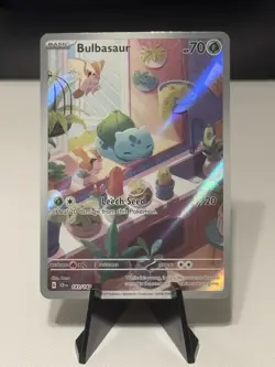 Pokemon TCG Stellar Crown Holo Bulbasaur IR 143/142 Sv07 Illustration Rare - Image 1