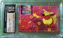 CGC 10 Pristine Flareon Pokemon Topsun (1997) Vs. Series #136 Parasect LOW POP!! - Image 3
