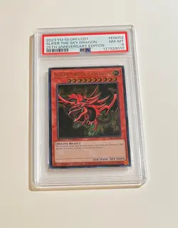 PSA 8 2023 Yu-Gi-Oh! Obelisk The Tormentor #EN001 & Slifer The Sky Dragon #EN002 - Image 4