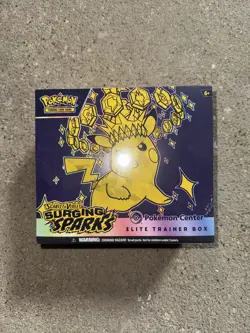 Pokemon TCG Surging Sparks Pokemon Center Elite Trainer Box ETB - DAMAGE - Image 1