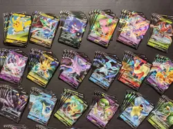 400 Lot Pokemon TCG S-Chinese RR Pikachu Mewtwo Sylveon Charizard Flareon#1 JD90 - Image 2