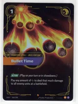 Riftbound League Of Legends Origins Foil Card OGN 268 Bullet Time - Image 1