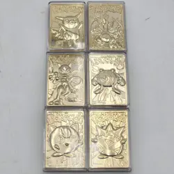 23K Gold Plated Pokemon Trading Cards 1999 Burger King Promotion Full Set of 6 - Image 2