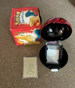 Full Red Box Set of 6 - 23K Gold Plated Pokemon Trading Cards 1999 Burger King - Image 5