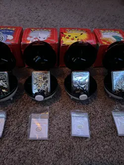 Full Set of 6 - 23K Gold Plated Pokemon Trading Cards 1999 Burger King - Image 3