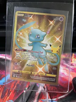 Pokemon TCG Celebrations Mew Gold Full Art Holo Card 25/25 Secret Rare - Image 1