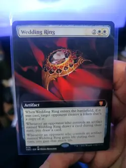 Wedding Ring Extended Borderless MTG Magic the Gathering Card NM Near Mint VOC - Image 1