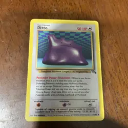 Pokemon Ditto 18/62 Fossil Rare Non-Holo Card Vintage 1999 - Image 1