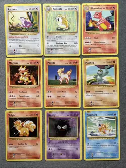 Pokemon Cards Lot XY Evolutions Charmeleon Gastly Vulpix Magikarp Rare Raticate - Image 1