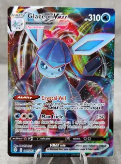 Pokemon TCG card Glaceon VMAX 041/203 SWSH07 Evolving Skies Holo - Image 1