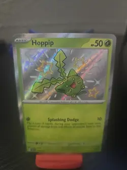 Hoppip 096/091 Shiny Rare Pokemon TCG Sv: Paldean Fates Holo Card NM Condition - Image 1