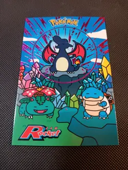 Bubble Shiny Charizard Purple Holo Team Rocket Card Database Peru Pokemon - Image 1