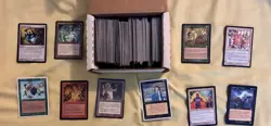 VINTAGE LOT OF ABOUT 400 MTG MAGIC THE GATHERING CARDS, LP/MP C, U, + Rares! - Image 1