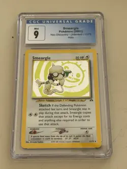 Pokemon TCG Smeargle Neo Discovery 11 Holo Unlimited Rare Card CGC 9 - Image 1
