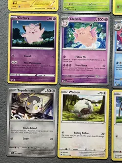 Pokemon Cards Lot Riolu Clefairy Clefable Budew Milotic Wooloo Kricketune + More - Image 5