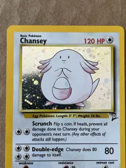 Pokemon TCG Chansey Base Set 2 Holo Rare Card 3/130 Wizards of the Coast - Image 2