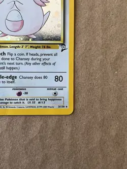 Pokemon TCG Chansey Base Set 2 Holo Rare Card 3/130 Wizards of the Coast - Image 4