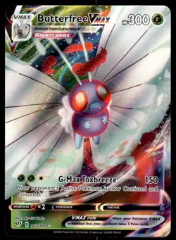 Pokemon TCG SWSH03: Darkness Ablaze #002/189 Butterfree VMAX NM - Image 1