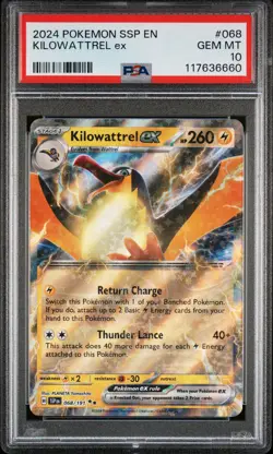 2024 POKEMON SSP EN-SURGING SPARKS #068 KILOWATTREL EX PSA 10 - Image 1