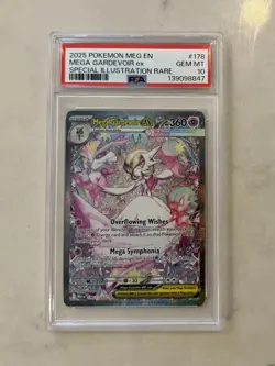 2025 POKEMON MEGA EVOLUTION ILLUSTRATION RARE #178 MEGA GARDEVOIR EX PSA 10 - Image 1