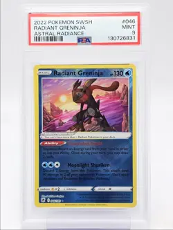 RADIANT GRENINJA 2022 POKEMON SWSH ASTRAL RADIANCE RARE B 46/189 PSA 9 Q0465 - Image 1