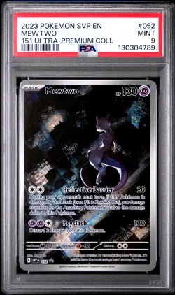 2023 POKEMON SVP EN-SV PROMO 151 ULTRA-PREMIUM COLLECTION #052 MEWTWO PSA 9 - Image 1