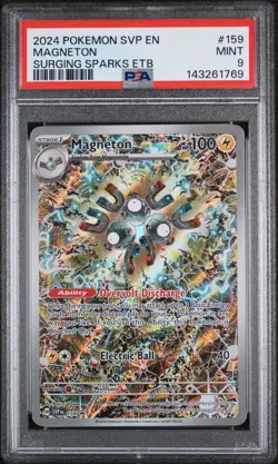 2024 POKEMON SVP EN-SV BLACK STAR PROMO #159 MAGNETON PSA 9 - Image 1