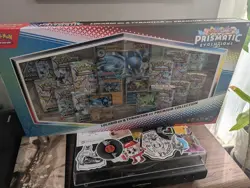 Pokemon TCG Prismatic Evolutions Lucario Ex + Tyranitar Ex Premium Collection - Image 1