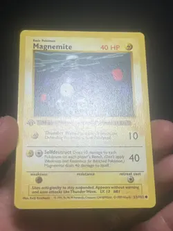 Pokemon TCG Magnemite 053/102 Base Set (Shadowless) 1st Edition - Image 2
