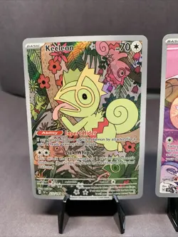 Pokemon TCG Surging Sparks Lot Illustration Rare Kecleon & Exeggcute NM/M - Image 2