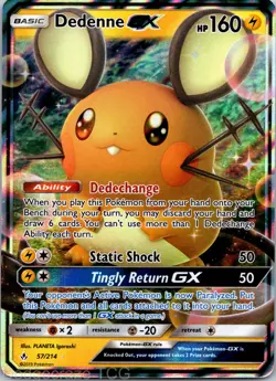 Dedenne GX 57/214 Holo Rare GX Unbroken Bonds Pokemon NM - Image 1