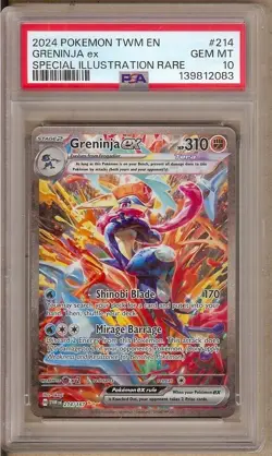 2024 POKEMON GRENINJA EX TWILIGHT SPECIAL ILLUSTRATION #214 PSA 10!! - Image 1