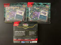 Pokemon TCG Paldean Fates Tech Sticker Collection Sealed Booster 3 Pack Lot #18 - Image 2