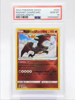 RADIANT CHARIZARD 2023 POKEMON CROWN ZENITH RADIANT RARE 20/159 PSA 10 Q0465 - Image 1