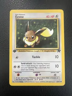 Pokemon TCG • 1999 • Eevee 1st Edition 55/82 • Team Rocket Set • Common • Mint - Image 4
