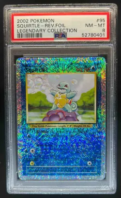 2002 Pokemon Legendary Collection Squirtle Reverse Holo #95/110 PSA 8 - Image 1