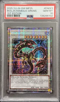 2025 PSA 10 YUGIOH MP25 STARLIGHT RARE BEELZE OF THE DIABOLIC DRAGONS 💎 - Image 1
