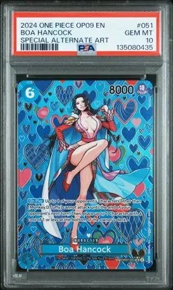 2024 ONE PIECE EMPERORS IN THE NEW WORLD SPECIAL ALT ART #051 BOA HANCOCK PSA 10 - Image 1