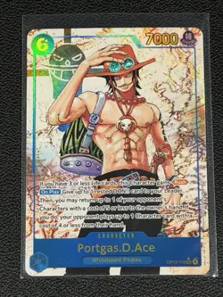 One Piece TCG Portgas D. Ace OP13-119 Alt Art SEC “Carrying On His Will” NM Foil - Image 1