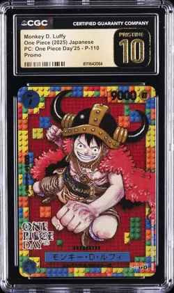 2025 ONE PIECE JPN PC: ONE PIECE DAY '25 PROMO MONKEY D. LUFFY CGC 10 PRISTINE - Image 1