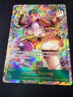 One Piece Tcg Jewelry Bonney Op12-118 Sec Rare Alt Art Mint - Image 2
