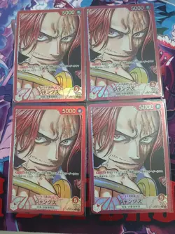 One Piece - Shanks L op09-001 Leader Alternate Art, Japanese Version Lot*4 LI35 - Image 1
