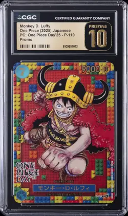 2025 ONE PIECE JPN PC: ONE PIECE DAY '25 PROMO MONKEY D. LUFFY CGC 10 PRISTINE - Image 1