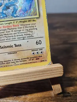 Machamp Holo Pokemon Card 1st Edition 8/102 Base Set - Image 5