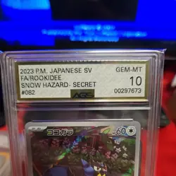 2023 POKEMON JPN SV2P-SNOW HAZARD ART RARE #082 ROOKIDEE AGS 10 - Image 4